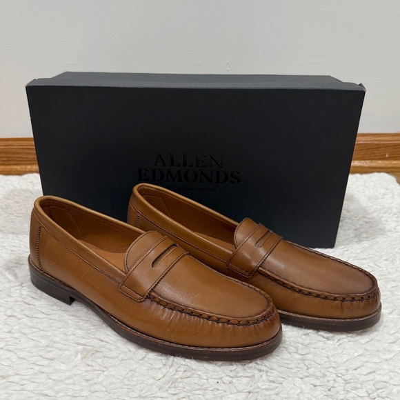NWB Allen Edmonds Dylan Penny Loafer Walnut Sz 8.5 D Business Casual Preppy - Picture 16 of 16